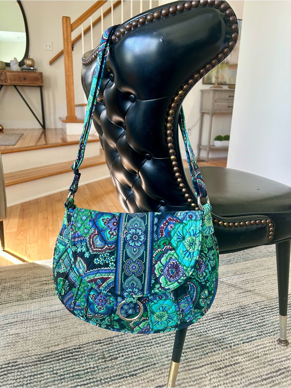 Vera Bradley Saddle Up Bag in Blue Rhapsody Quilted Crossbody Purse